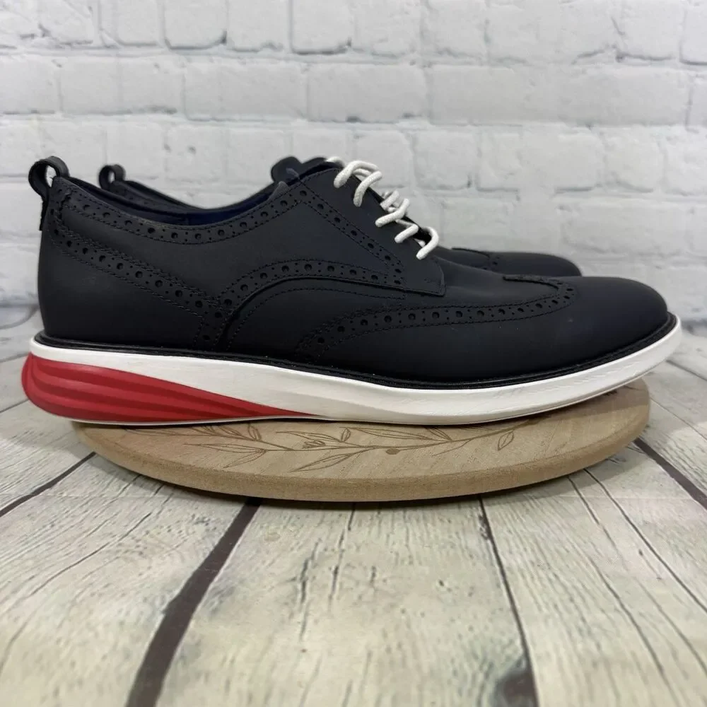 Cole Haan GrandPro Wingtip Oxford Sneaker C38916 Black Leather Men’s Size 13M